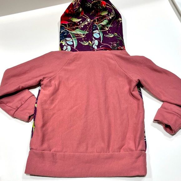 Sparkle & Pout floral French terry hoodie 18-24 months - Picture 3 of 5